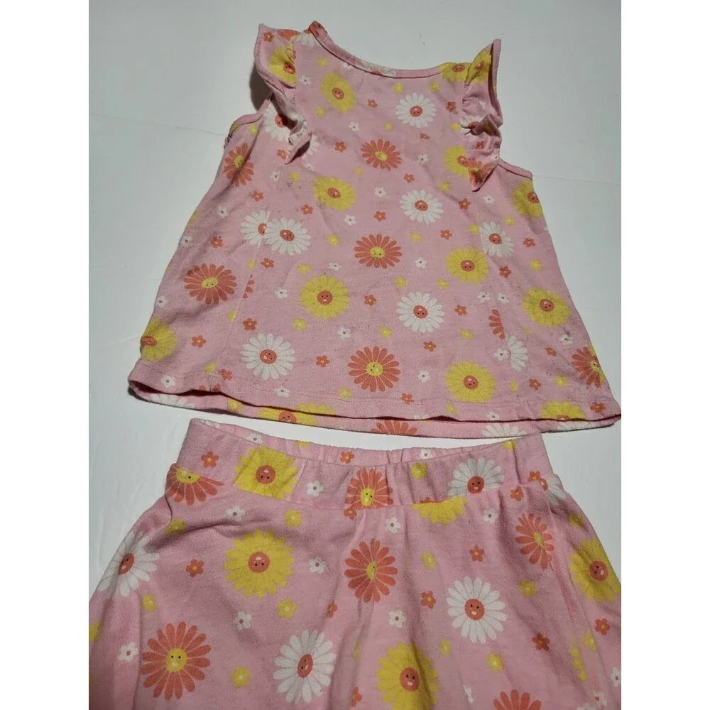 (#9) The Childer's Place Girl Pink Top & Skirt Outfit Toddler 2T
